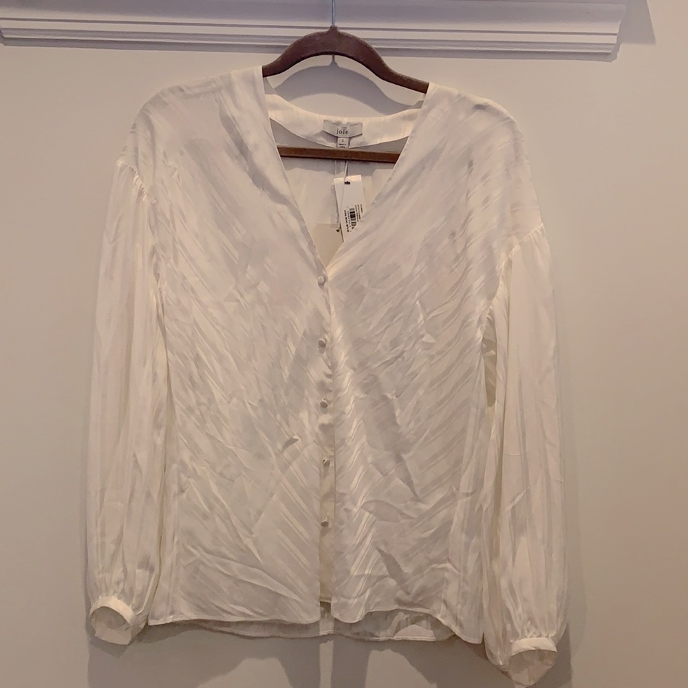 Joie Cadmar Illusion Chevron Stripe Blouse